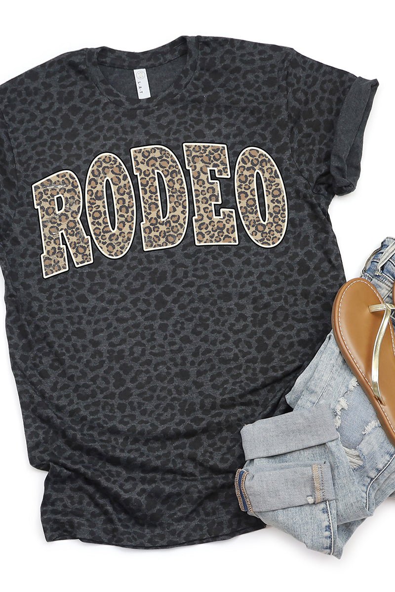 Arched Rodeo Leopard Fine Jersey Tee - Wholesale Accessory Market