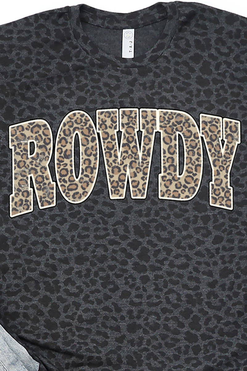 Arched Rowdy Leopard Fine Jersey Tee - Wholesale Accessory Market