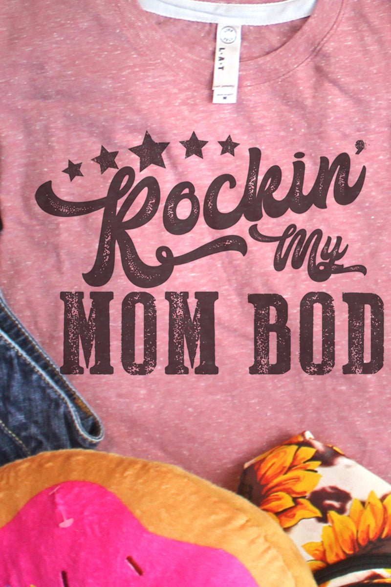 Rockin' My Mom Bod Melange Jersey Tee - Wholesale Accessory Market