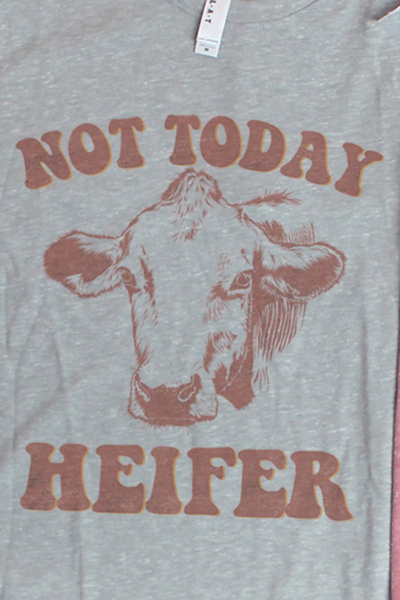 Not Today Heifer Melange Jersey Tee - Wholesale Accessory Market