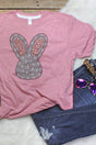 Turquoise Bunny Rabbit Melange Jersey Tee - Wholesale Accessory Market