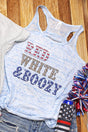 Red White & Boozy Women's Flowy Racerback Tank - Wholesale Accessory Market