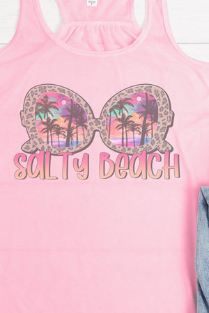 Salty Beach Sunglasses Flowy Racerback Tank - Wholesale Accessory Market