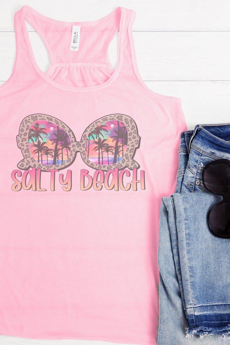 Salty Beach Sunglasses Flowy Racerback Tank - Wholesale Accessory Market