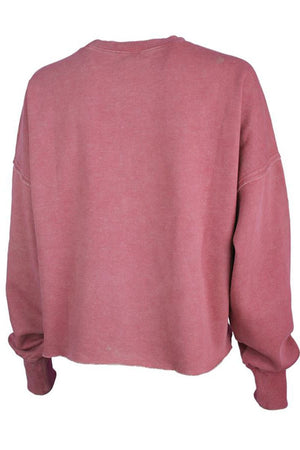 Charles River Washed Red Clifton Distressed Boxy Sweatshirt (Wholesale Pricing N/A) - Wholesale Accessory Market