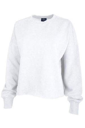 Charles River White Clifton Distressed Boxy Sweatshirt (Wholesale Pricing N/A) - Wholesale Accessory Market