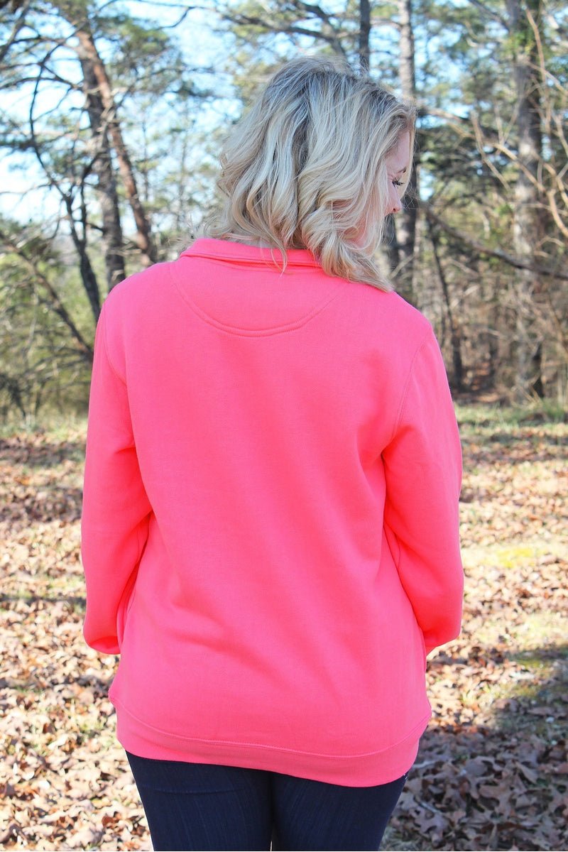 Charles River Quarter Zip Sweatshirt (Men's Cut), Preppy Pink *Personalize It! (Wholesale Pricing N/A) - Wholesale Accessory Market