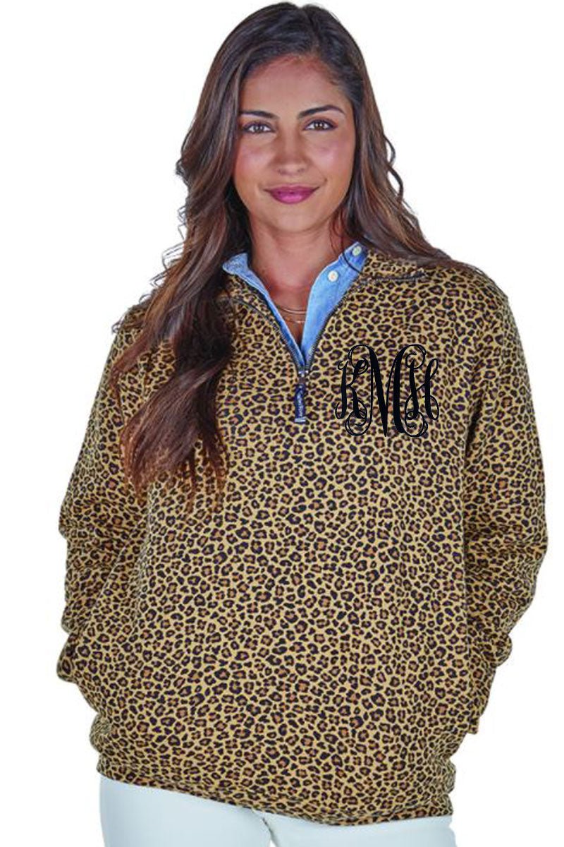 Charles River Unisex Leopard Crosswind Quarter Zip Sweatshirt (Wholesale Pricing N/A) - Wholesale Accessory Market