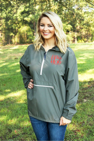 Charles River Lightweight Rain Pullover, Gray *Customizable! (Wholesale Pricing N/A) - Wholesale Accessory Market