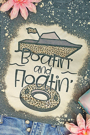 Bleached Boatin & Floatin Adult T-Shirt - Wholesale Accessory Market