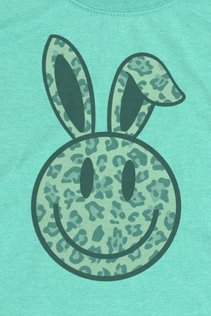 Bunny Happy Face Leopard Softstyle Adult T-Shirt - Wholesale Accessory Market