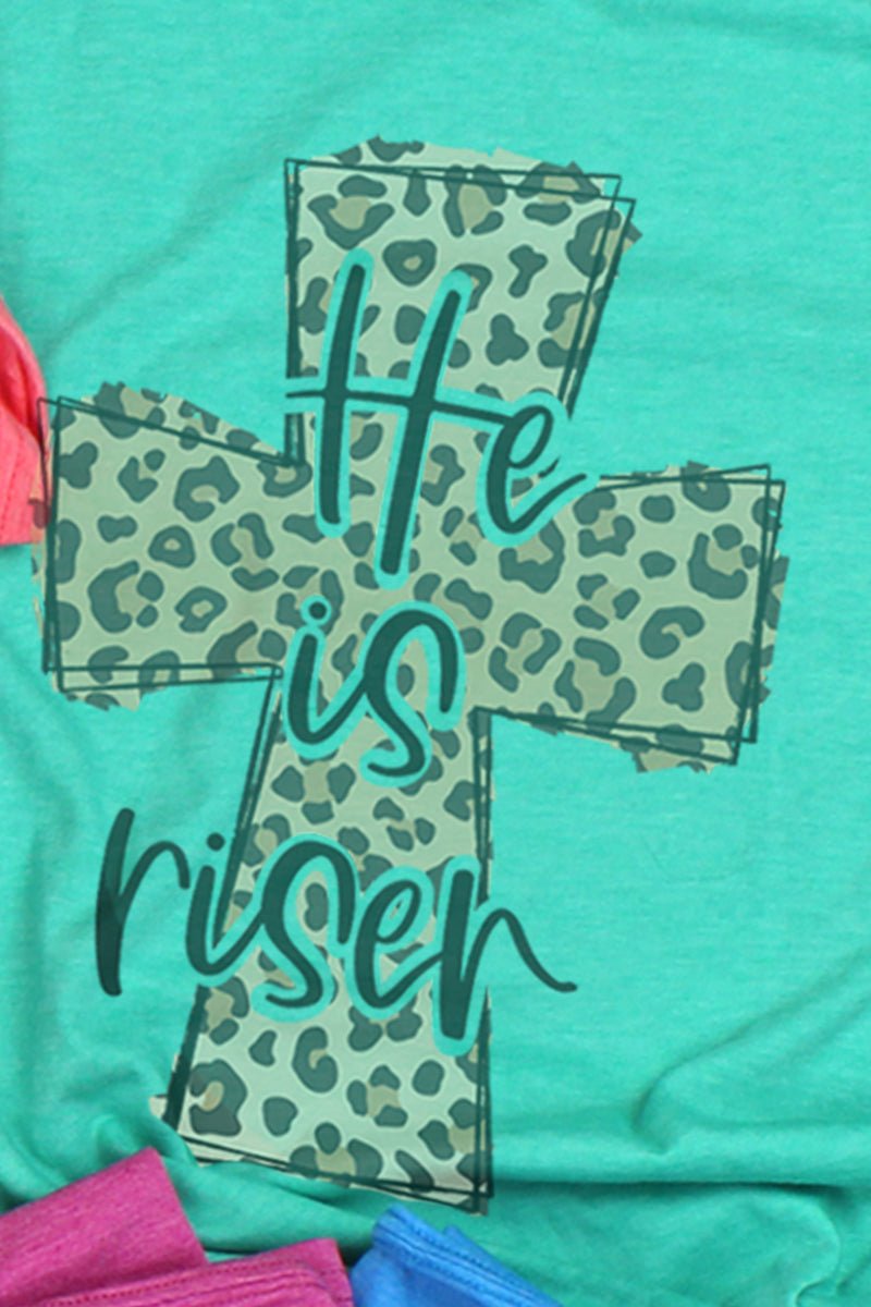 Cross Leopard He Is Risen Softstyle Adult T-Shirt - Wholesale Accessory Market