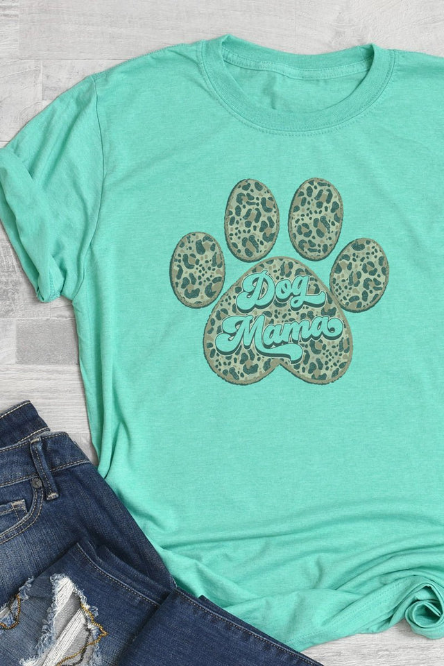 Leopard Paw Dog Mama Softstyle Adult T-Shirt - Wholesale Accessory Market