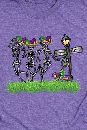 Parade Of Skeletons Mardi Gras Softstyle Adult T-Shirt - Wholesale Accessory Market