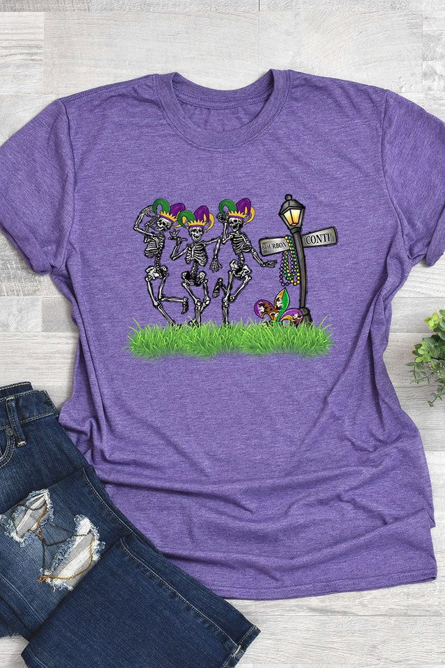 Parade Of Skeletons Mardi Gras Softstyle Adult T-Shirt - Wholesale Accessory Market