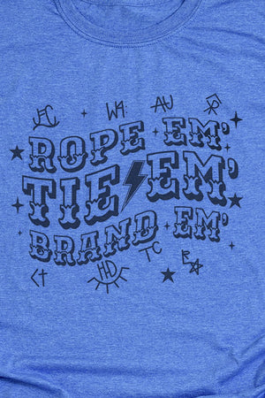 Rope Em' Tie Em' Brand Em' Softstyle Adult T-Shirt - Wholesale Accessory Market