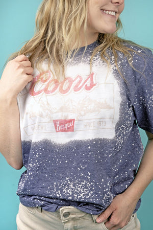 Bleached Coors Mountain Softstyle Adult T-Shirt - Wholesale Accessory Market