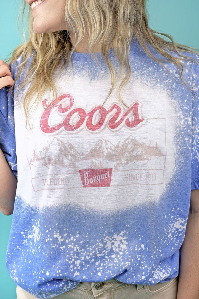 Bleached Coors Mountain Softstyle Adult T-Shirt - Wholesale Accessory Market