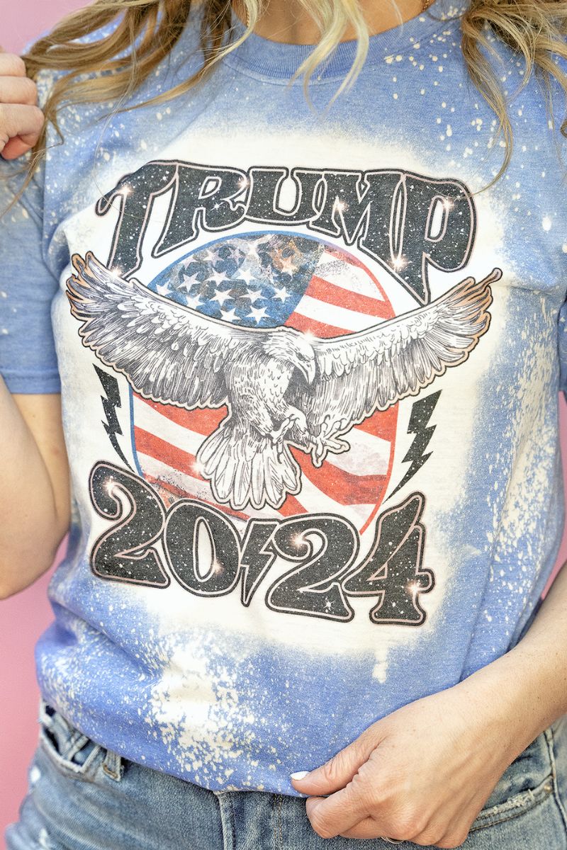 Bleached Trump 2024 Eagle Softstyle Adult T-Shirt - Wholesale Accessory Market