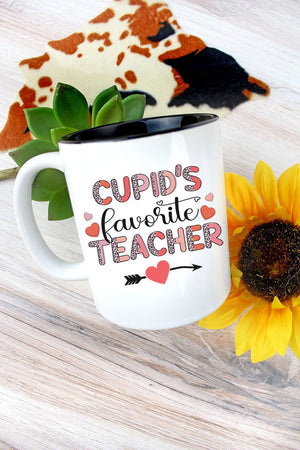 Cupid's Favorite Teacher Two-Tone Mug - Wholesale Accessory Market