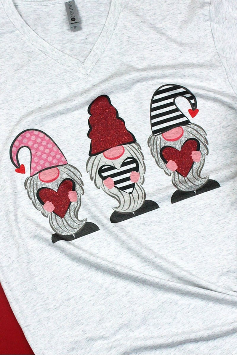 Love Gnomes Tri-Blend V Neck Tee - Wholesale Accessory Market