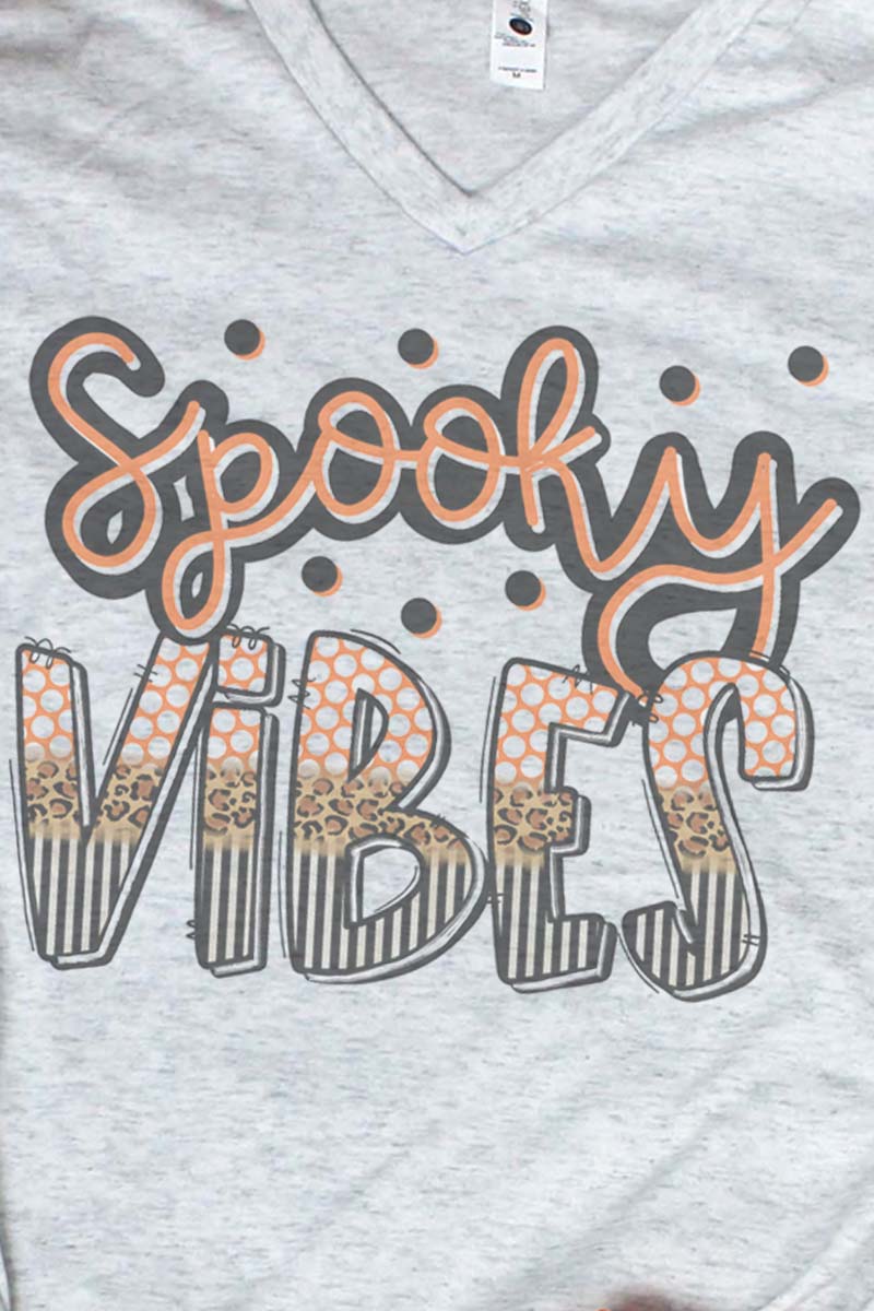 Spooky Vibes Tri-Blend V Neck Tee - Wholesale Accessory Market