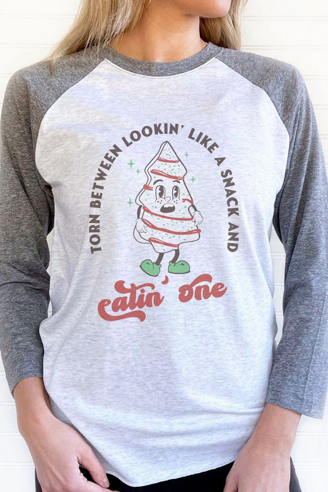 Lookin' Like A Snack Tri-Blend Unisex 3/4 Raglan - Wholesale Accessory Market