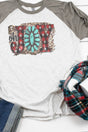 Oh Joy Turquoise Tri-Blend Unisex 3/4 Raglan - Wholesale Accessory Market