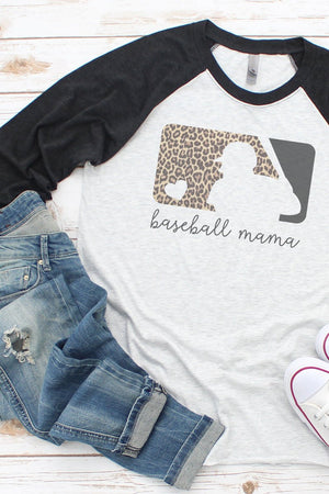 Cheetah Baseball Mama Tri-Blend Unisex 3/4 Raglan - Wholesale Accessory Market