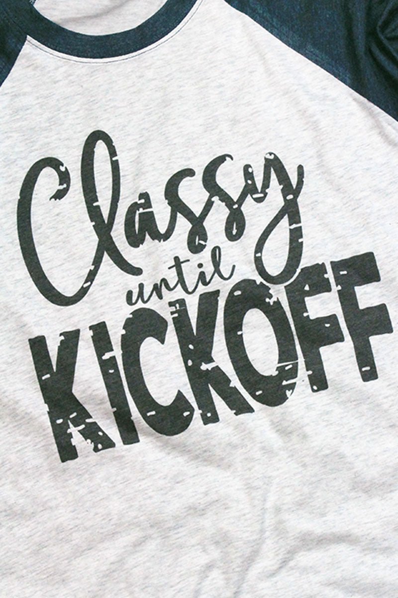 Classy Until Kickoff Tri-Blend Unisex 3/4 Raglan - Wholesale Accessory Market