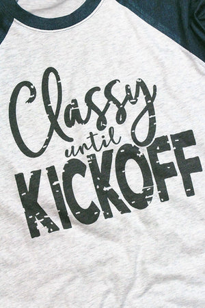 Classy Until Kickoff Tri-Blend Unisex 3/4 Raglan - Wholesale Accessory Market