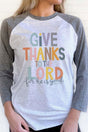 Give Thanks For He Is Good Tri-Blend Unisex 3/4 Raglan - Wholesale Accessory Market