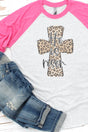 Cross Leopard He Is Risen Tri-Blend Unisex 3/4 Raglan - Wholesale Accessory Market