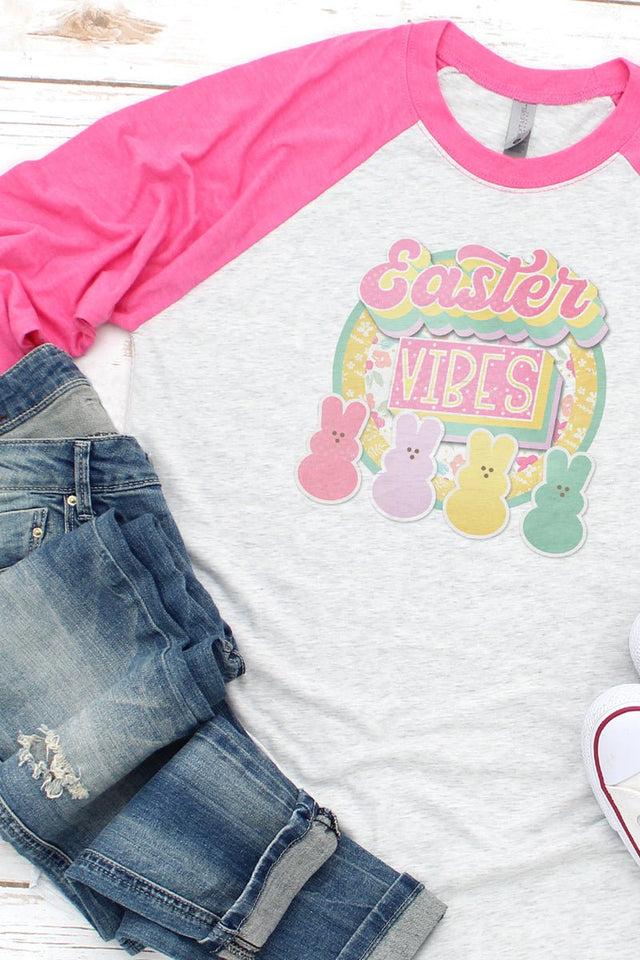 Easter Vibes Tri-Blend Unisex 3/4 Raglan - Wholesale Accessory Market