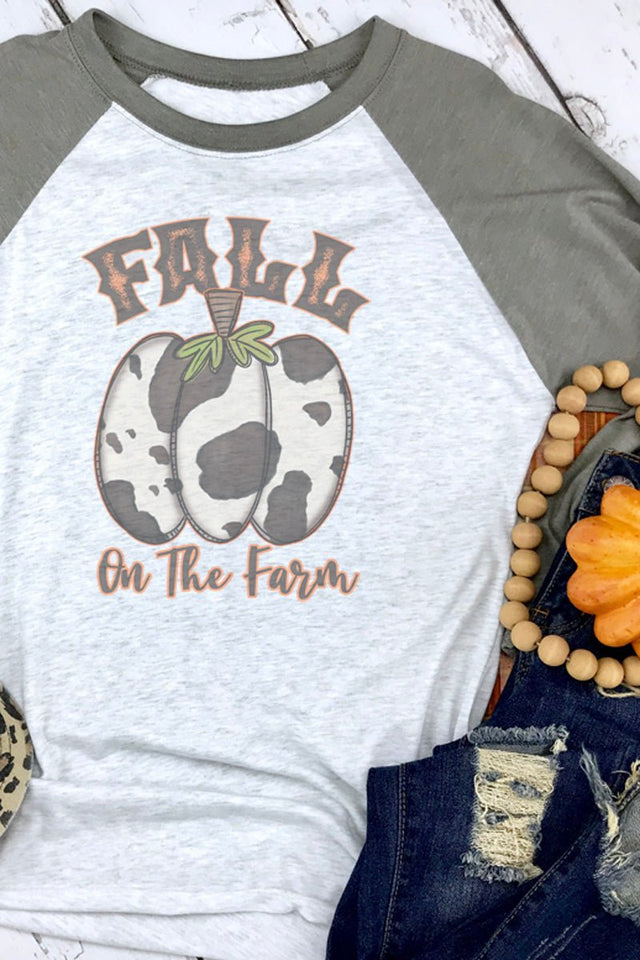 Fall On The Farm Tri-Blend Unisex 3/4 Raglan - Wholesale Accessory Market