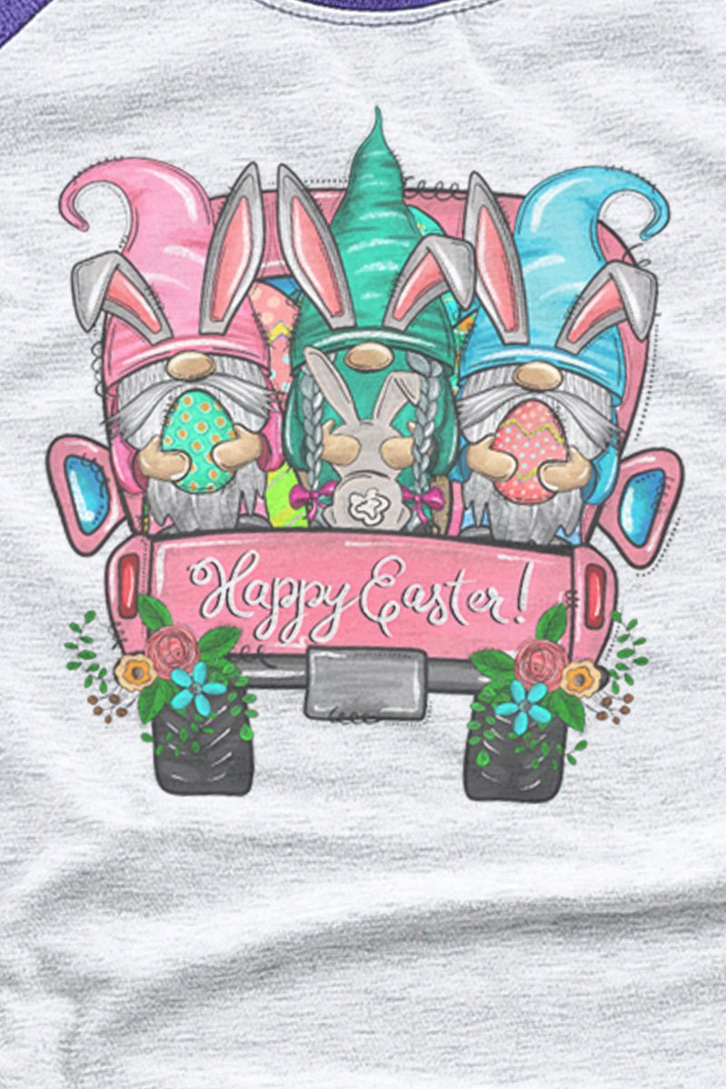 Gnomes Happy Easter Tri-Blend Unisex 3/4 Raglan - Wholesale Accessory Market