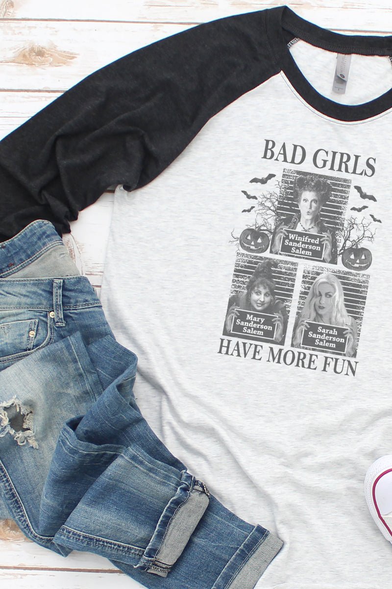 Sanderson Bad Girls Tri-Blend Unisex 3/4 Raglan - Wholesale Accessory Market