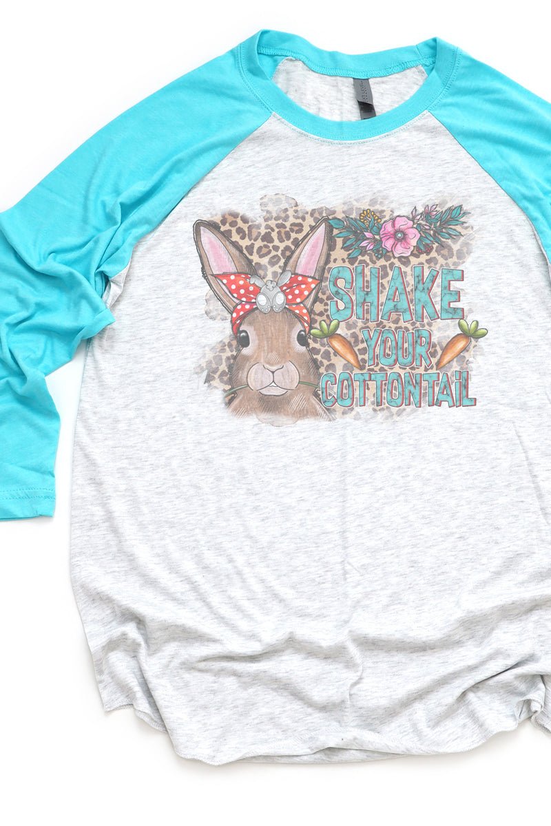 Shake Your Cottontail Tri-Blend Unisex 3/4 Raglan - Wholesale Accessory Market