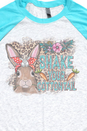 Shake Your Cottontail Tri-Blend Unisex 3/4 Raglan - Wholesale Accessory Market