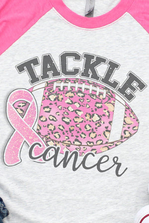 Tackle Cancer Tri-Blend Unisex 3/4 Raglan - Wholesale Accessory Market