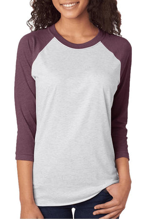 Autumn Thankful Grateful Blessed Tri-Blend Unisex 3/4 Raglan - Wholesale Accessory Market