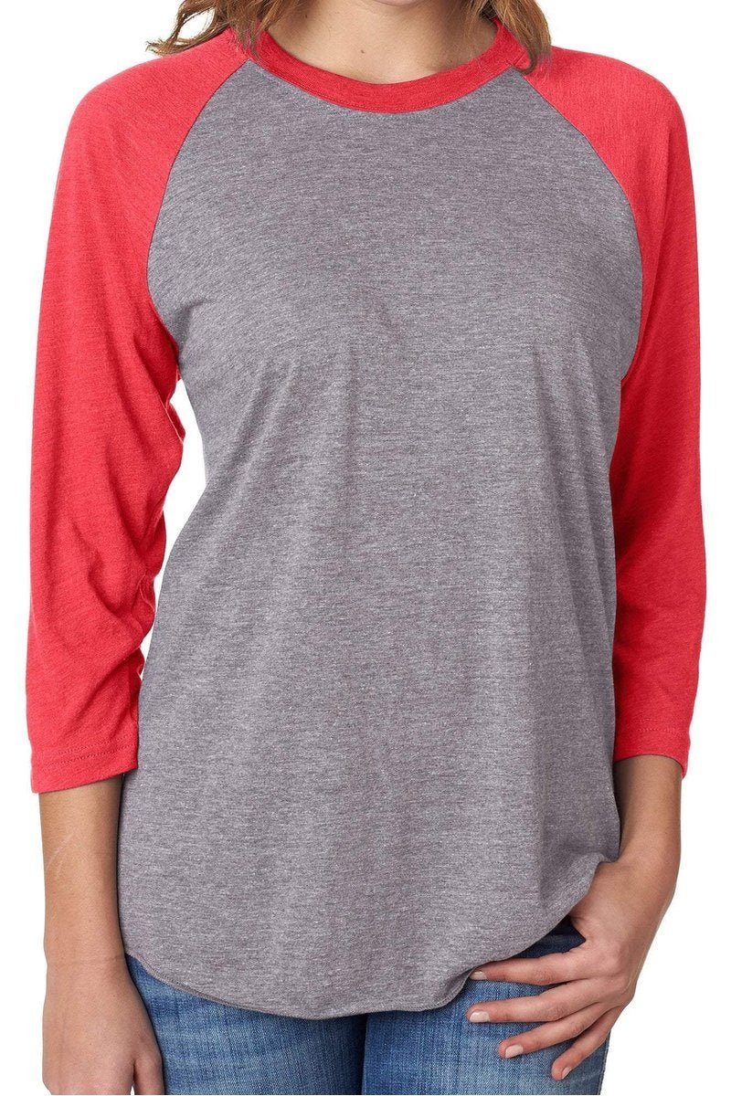 Distressed Heart Baseball Mama Tri-Blend Unisex 3/4 Raglan - Wholesale Accessory Market