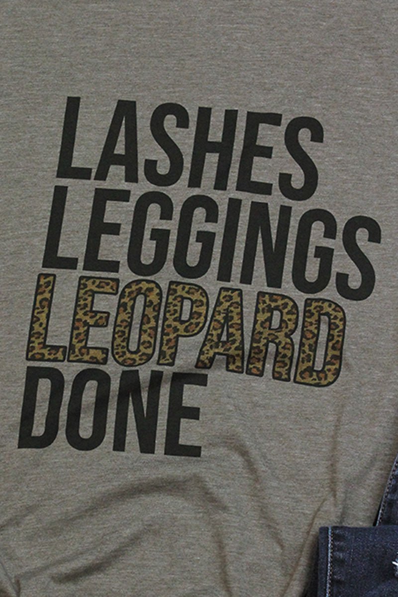 Lashes Leggings Leopard Done Poly/Cotton Tee - Wholesale Accessory Market