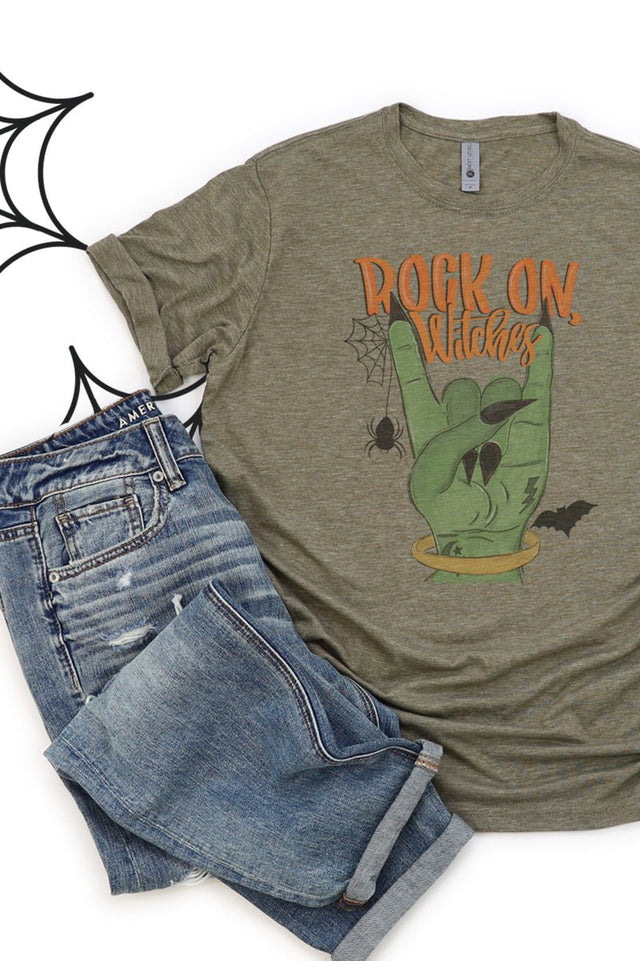 Rock On Witches Poly/Cotton Tee - Wholesale Accessory Market