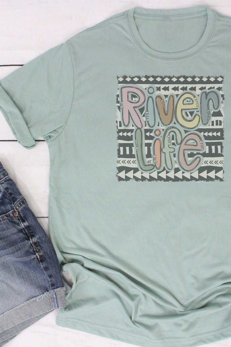 Aztec River Life Poly/Cotton Tee - Wholesale Accessory Market