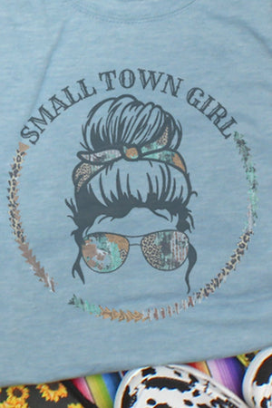 Messy Bun Small Town Girl Poly/Cotton Tee - Wholesale Accessory Market