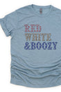 Red White & Boozy Poly/Cotton Tee - Wholesale Accessory Market