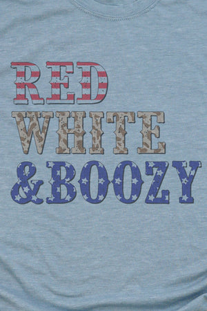 Red White & Boozy Poly/Cotton Tee - Wholesale Accessory Market