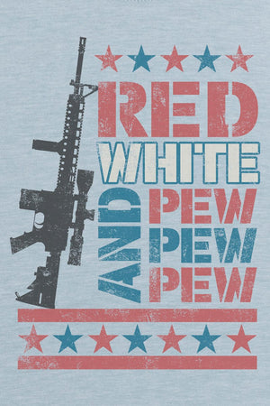 Red White & Pew Poly/Cotton Tee - Wholesale Accessory Market