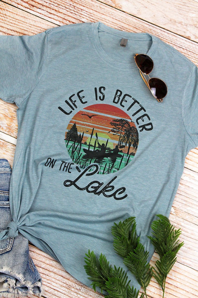 Life Is Better On The Lake Poly/Cotton Tee - Wholesale Accessory Market